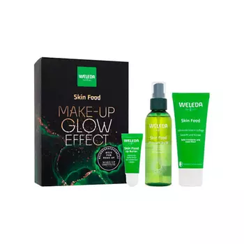 WELEDA Набор Skin Food Make-up Glow Effect : Масло для губ, Крем для лица и тела, Сухое масло-спрей