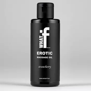 WHAT IF Массажное масло с афродизиаком. Клубника