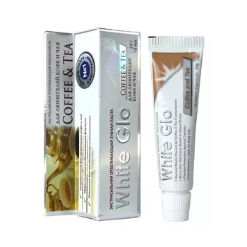 WHITE GLO Зубная паста для любителей кофе и чая, отбеливающая