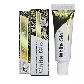 WHITE GLO Зубная паста отбеливающая с кокосовым маслом Coconut Oil Shine