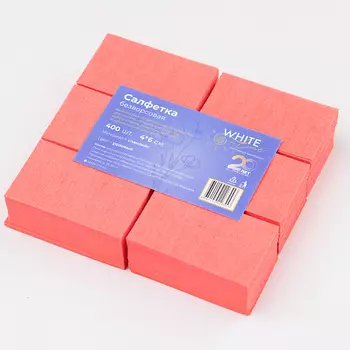 WHITE LINE Салфетка маникюрная для искусст покрытия 4*6 пачка 400.0