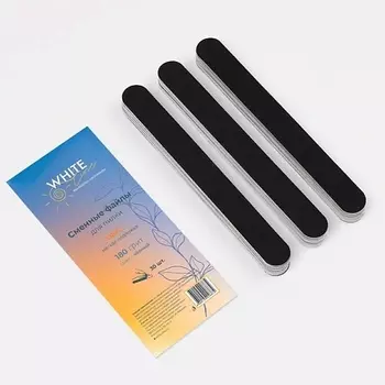 WHITE LINE Сменные файлы для пилки Овал мягкая подложка 180 грит черный 30.0