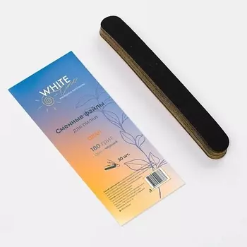 WHITE LINE Сменные файлы для пилки Овал 180 грит черный 30.0