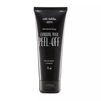 WILD NATURE Маска для лица с активированным углем Peel-Off Black Charcoal Therapy