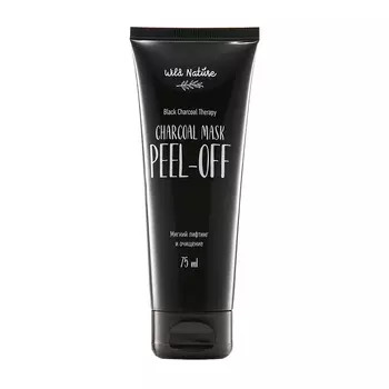 WILD NATURE Маска для лица с активированным углем Peel-Off Black Charcoal Therapy