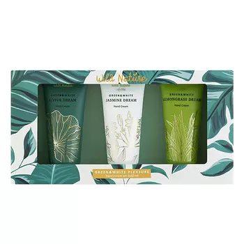 WILD NATURE Набор кремов для рук Green & White Pleasure