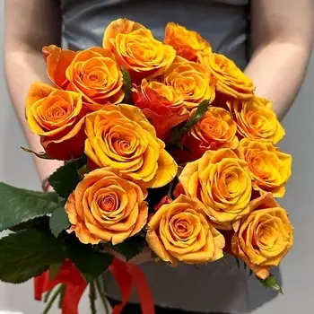 WISTERIA Букет 15 желто-красных роз