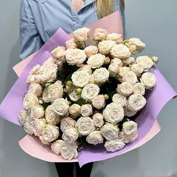 WISTERIA Букет из 21 нежно-розовой кустовой розы