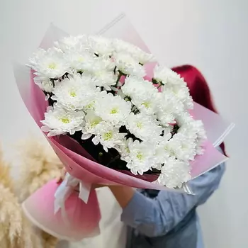 WISTERIA Гранд букет из кустовых хризантем "Цветочная поэзия"