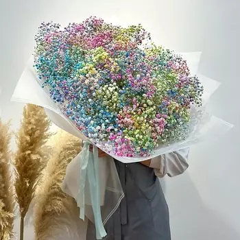 WISTERIA Элит букет 25 веток радужной гипсофилы