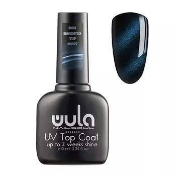 WULA NAILSOUL Топ для гель-лака магнитный, Magnetic top coat, RED