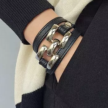 XENIA DUKOVA Браслет кожаный на руку