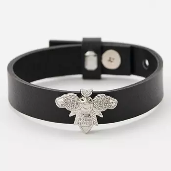 XENIA DUKOVA Браслет кожаный с фигуркой шмеля