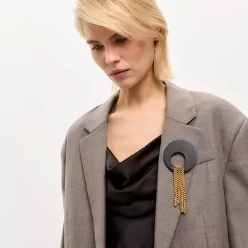 XENIA DUKOVA Брошь с цепочками