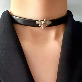 XENIA DUKOVA Чокер кожаный дизайнерский