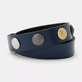 XENIA DUKOVA Кожаный браслет с клепками