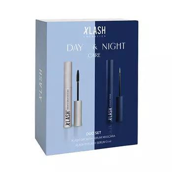 XLASH COSMETICS Набор-дуэт DAY & NIGHT CARE DUO SET: термотушь и сыворотка для роста ресниц