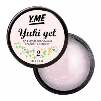 Y.ME Гель пастельного оттенка с хлопьями Yuki в составе