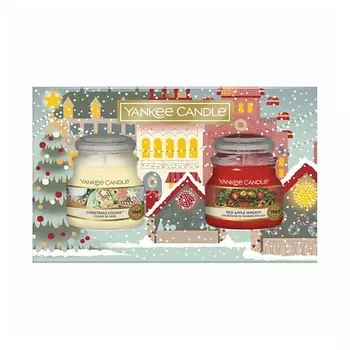 YANKEE CANDLE Ароматические свечи Christmas Cookie & Red Apple Wreath
