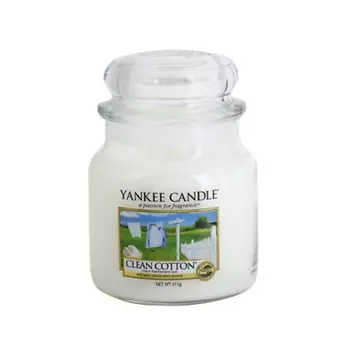 YANKEE CANDLE Fragrant Candle Classic Medium Clean Cotton
