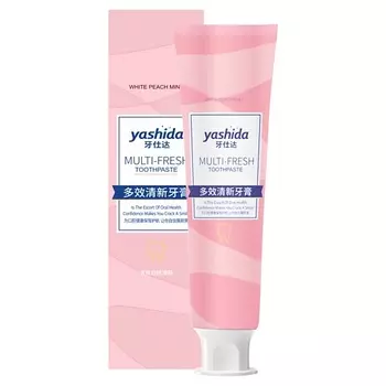 YASHIDA Зубная паста мультиэффектная Белый персик и мята 100.0