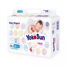 YOKOSUN Подгузники NB (2-5 кг) 34.0