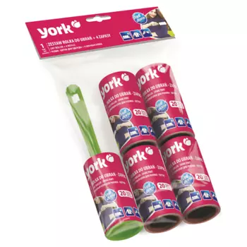 YORK Ролик-щётка для одежды 20 листов + 4 сменных блока 5.0