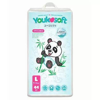 YOUKOSOFT Подгузники-трусики Ночные премиум M (6-11 кг)