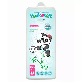 YOUKOSOFT Подгузники-трусики Ночные премиум M (6-11 кг)