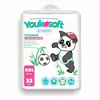 YOUKOSOFT Подгузники-трусики Ультратонкие премиум M (6-11 кг)
