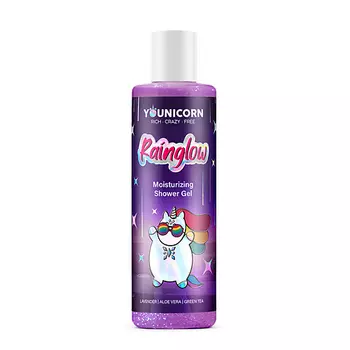 YOUNICORN Гель для душа с шиммером увлажняющий RAINGLOW