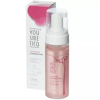 YOUSMETICA Очищающая пенка для лица Нежная Роза