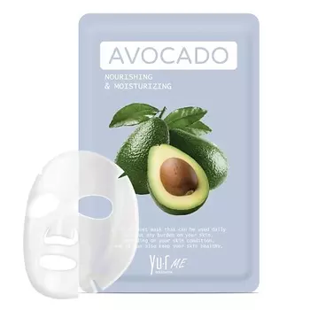 YU.R Тканевая маска для лица с экстрактом авокадо ME Avocado Sheet Mask 25