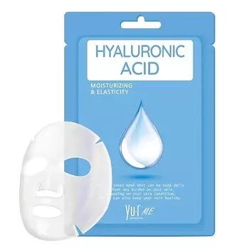 YU.R Тканевая маска для лица с гиалуроновой кислотой ME Hyaluronic Acid Sheet Mask 25.0