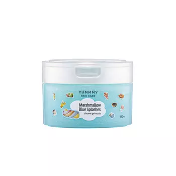 YUMMMY Гель-скраб для душа Blue Splashes Marshmallow