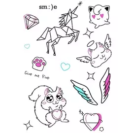 YUMMY Временные переводные татуировки от Евы Миллер