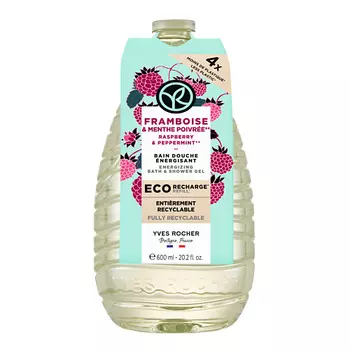 YVES ROCHER Гель для душа и ванны «МАЛИНА & ПЕРЕЧНАЯ МЯТА»