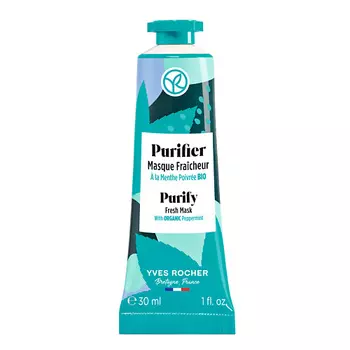 YVES ROCHER Очищающая маска для лица с перечной мятой БИО с гелевой текстурой 30.0