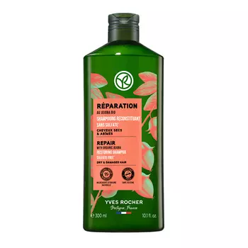 YVES ROCHER Шампунь ВОССТАНОВЛЕНИЕ с Жожоба БИО – Без Сульфатов – Для сухих и поврежденных волос 300.0