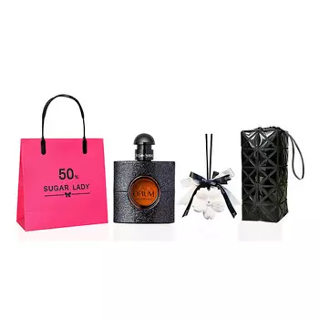 YVES SAINT LAURENT Парфюмерный набор Black Opium +Ароматическая подвеска+Аксессуар