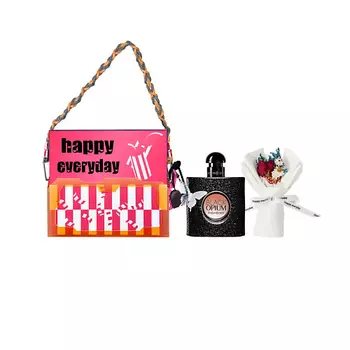 YVES SAINT LAURENT Парфюмерный набор Black Opium +Декоративный букет