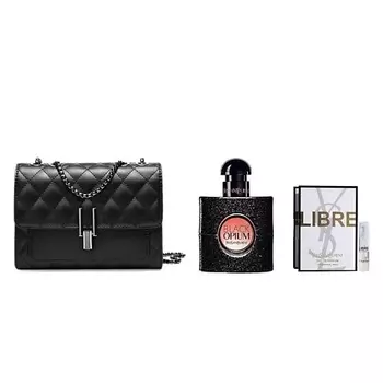 YVES SAINT LAURENT Подарочный набор Black Opium +Cумка+Пробник Libre