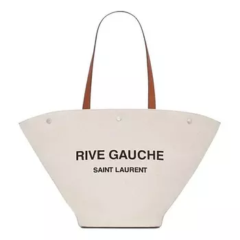 YVES SAINT LAURENT Сумка Rive Gauche Canvas With Leather Tote Bag Shopping Bag