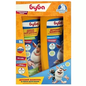 ЗАБОТЛИВАЯ МАМА Набор шампунь-пена для ванн БУБА