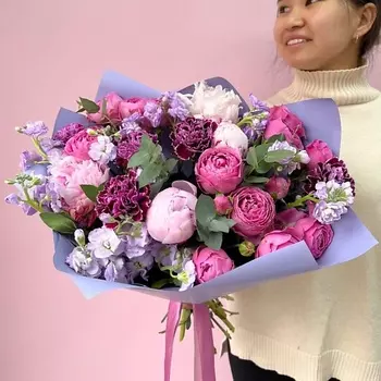 ЗАЦВЕТАЙ. ЦВЕТОЧНЫЙ БУТИК Авторский букет Пионобум. Пионы , пионовидные Розы и экзотический микс