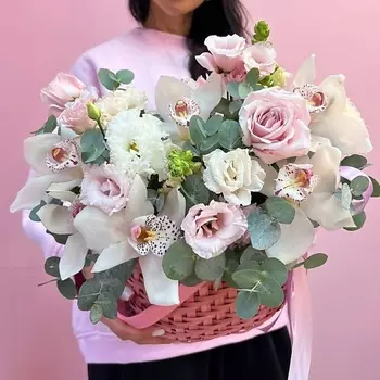 ЗАЦВЕТАЙ. ЦВЕТОЧНЫЙ БУТИК Корзина Кокосовая стружка