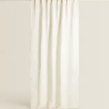 ZARA HOME Белая льняная штора с высоким разрешением GSM 140 x 270