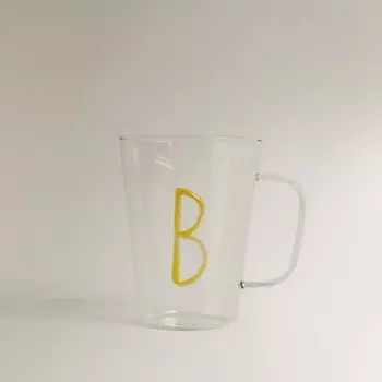 ZARA HOME Боросиликатная кружка с буквой B