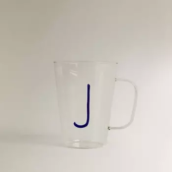 ZARA HOME Боросиликатная кружка с буквой J