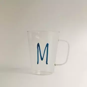 ZARA HOME Боросиликатная кружка с буквой M